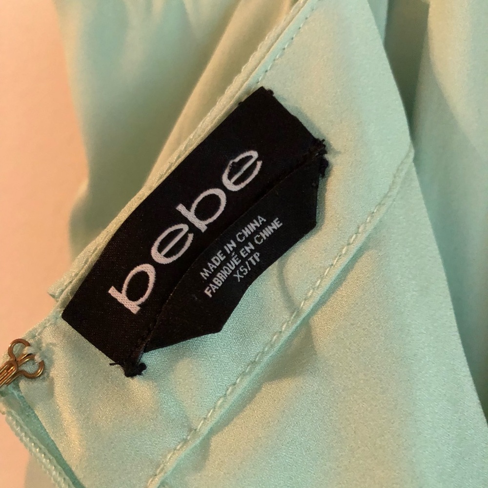 bebe Ruffled Romper in Mint Green - Picture 6 of 8